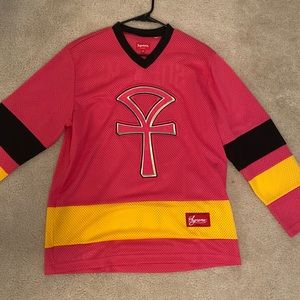Supreme SS18 Ankh Hockey Jersey Pink